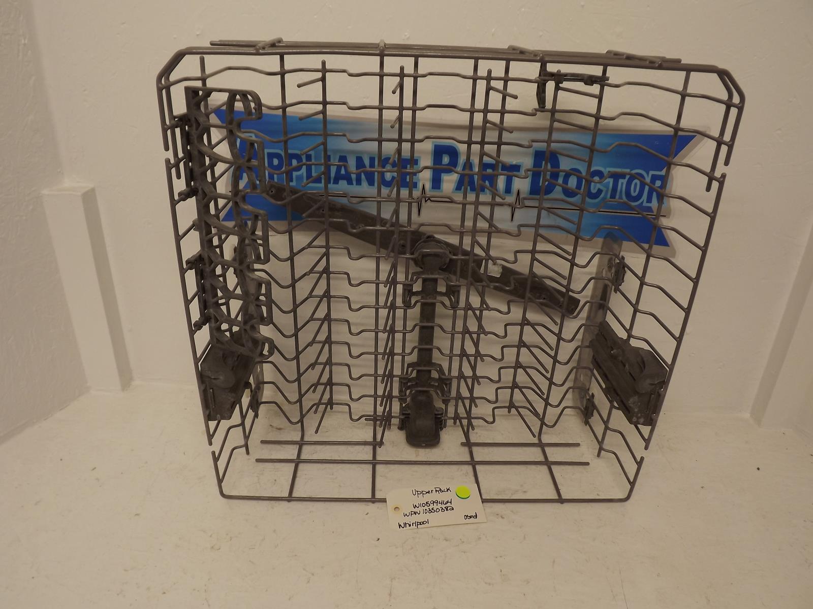 Whirlpool Dishwasher W10599464 WPW10350382 Upper Rack Used Whirlpool Dishwasher W10599464 WPW10350382 Upper Rack Used